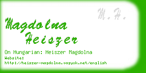 magdolna heiszer business card